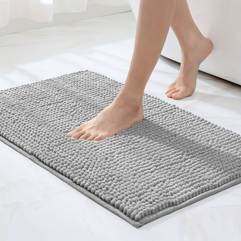 BowLift | SOFTDRY – Chenille Microfiber Bath Mat with Non-Slip Base