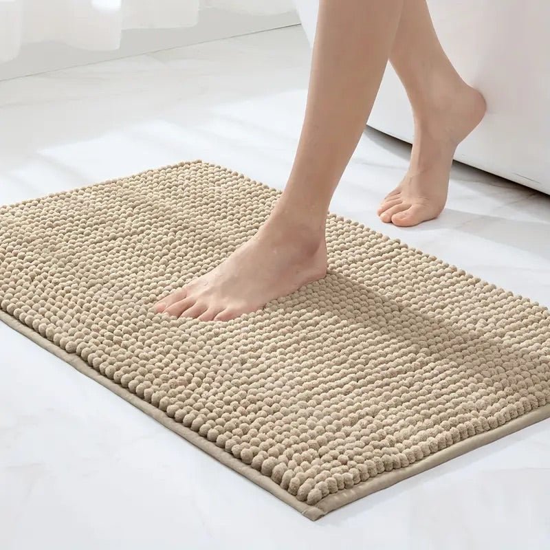 BowLift | SOFTDRY – Chenille Microfiber Bath Mat with Non-Slip Base
