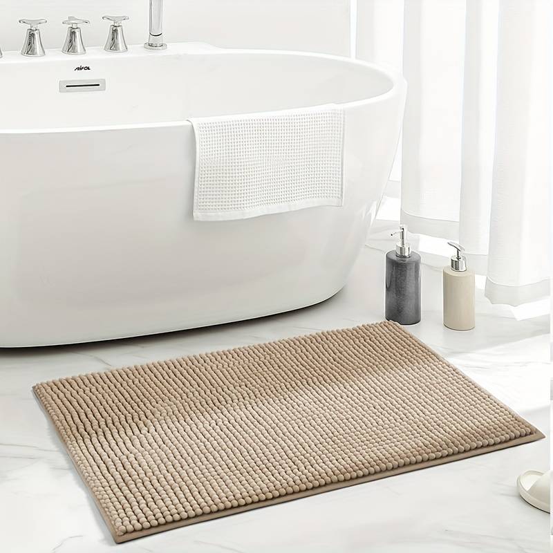 BowLift | SOFTDRY – Chenille Microfiber Bath Mat with Non-Slip Base