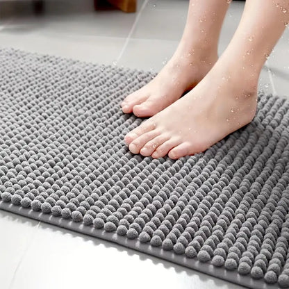 BowLift | SOFTDRY – Chenille Microfiber Bath Mat with Non-Slip Base