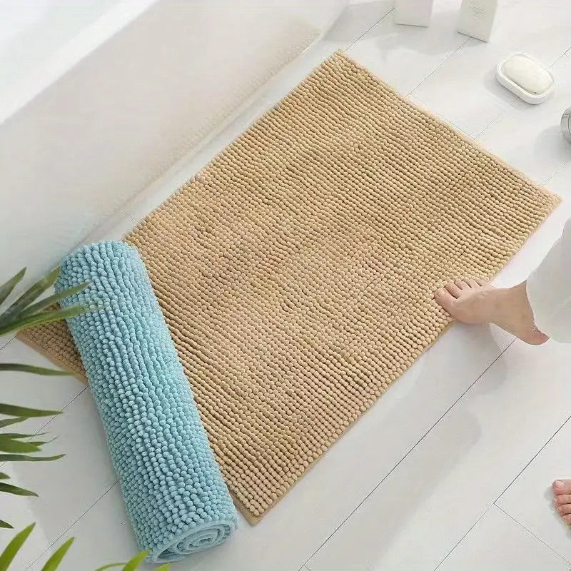 BowLift | SOFTDRY – Chenille Microfiber Bath Mat with Non-Slip Base