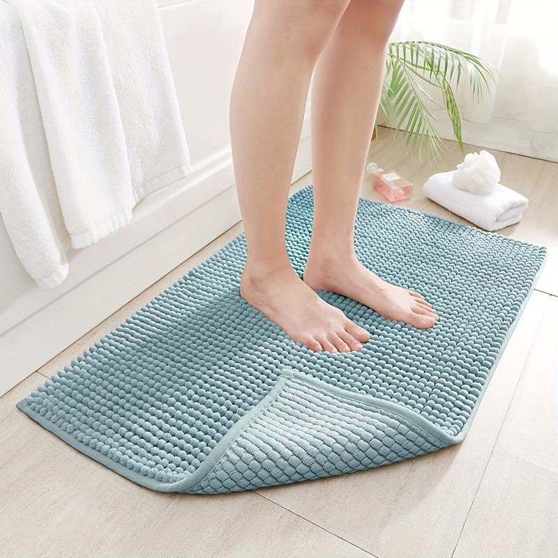 BowLift | SOFTDRY – Chenille Microfiber Bath Mat with Non-Slip Base