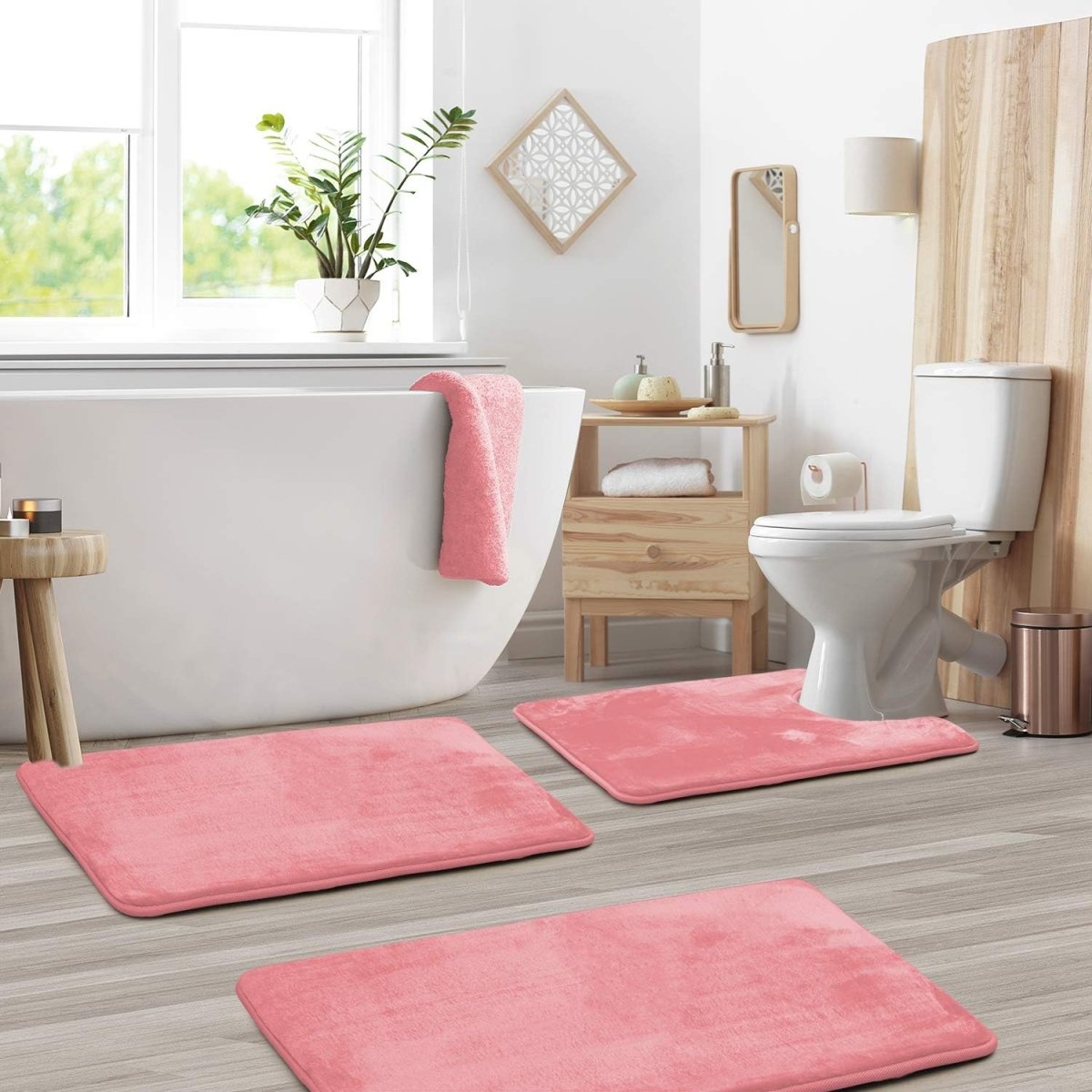 BowLift | SoftStep Luxe – Memory Foam Bath Mat 3-Piece Set