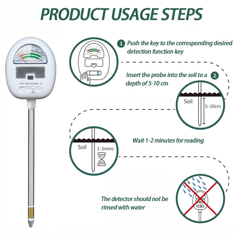 Skanto | 4-in-1 Smart Soil Meter for Precise Plant Care Monitoring