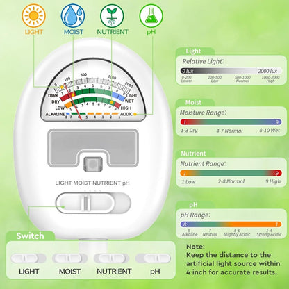 Skanto | 4-in-1 Smart Soil Meter for Precise Plant Care Monitoring