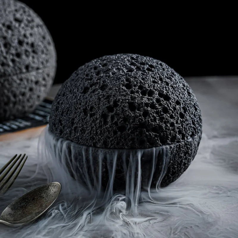 Special Lava Stone Planet Sashimi Seafood Dry Ice Serving Plate | Bowlift