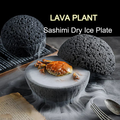 Special Lava Stone Planet Sashimi Seafood Dry Ice Serving Plate | Bowlift