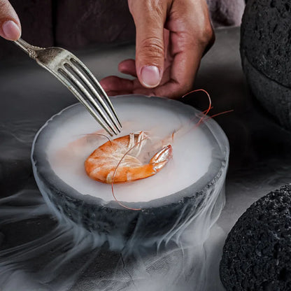 Special Lava Stone Planet Sashimi Seafood Dry Ice Serving Plate | Bowlift