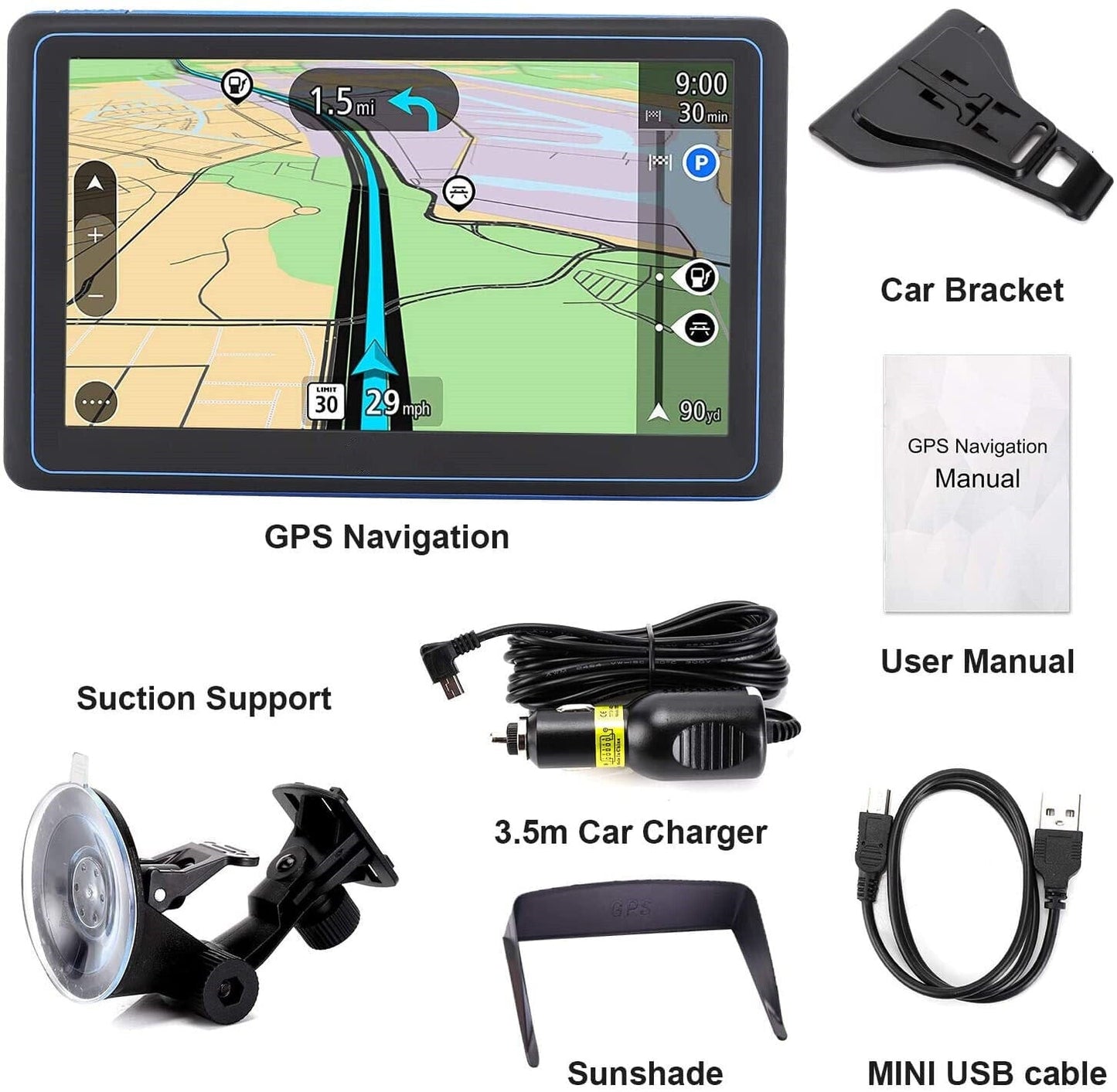 Skanto | 7" GPS Navigation System – 2025 Upgraded Sat Nav for Cars & Trucks