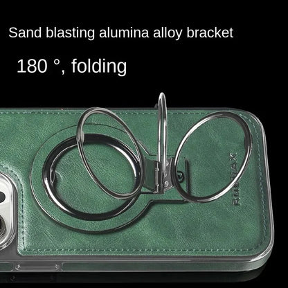 🎁Luxurious Leather Case with Invisible Stand for iPhone🎁