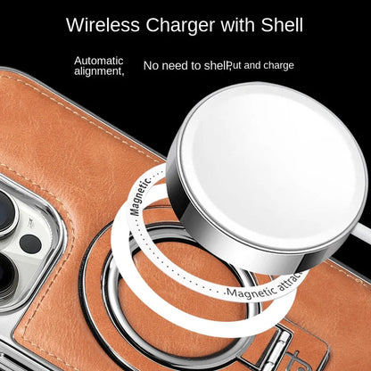 Leather case with invisible stand for the iPhone