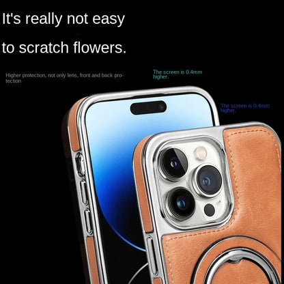 Leather case with invisible stand for the iPhone