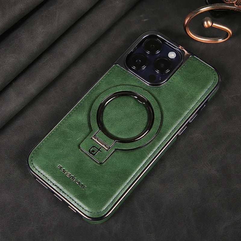 Leather case with invisible stand for the iPhone