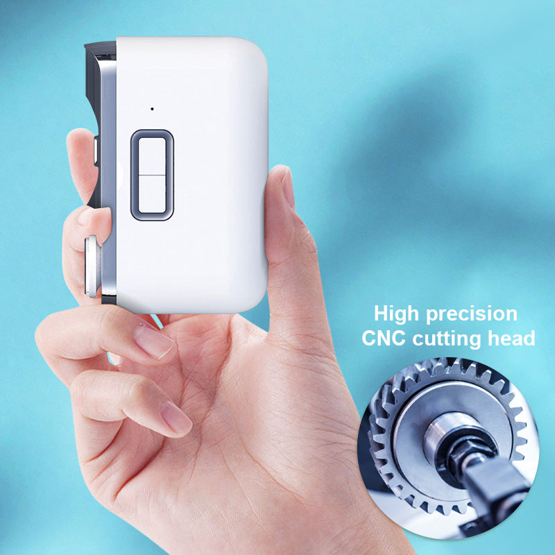Karnz | Electric Toenail Clipper & Polisher | 2 Speed Levels | Integrated LED Light & Waste Container | USB-C Rechargeable | Safe Nail Trimmer for Seniors & Children