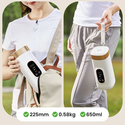 Travel mug with electric heating system