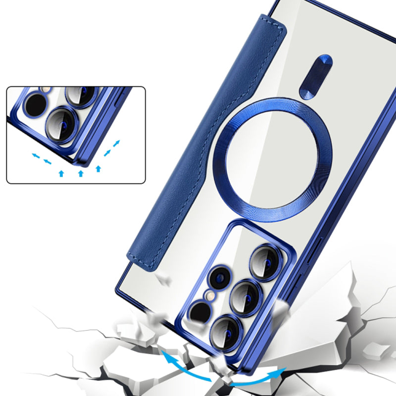 New Leather-Textured Flip Phone Case for Samsung