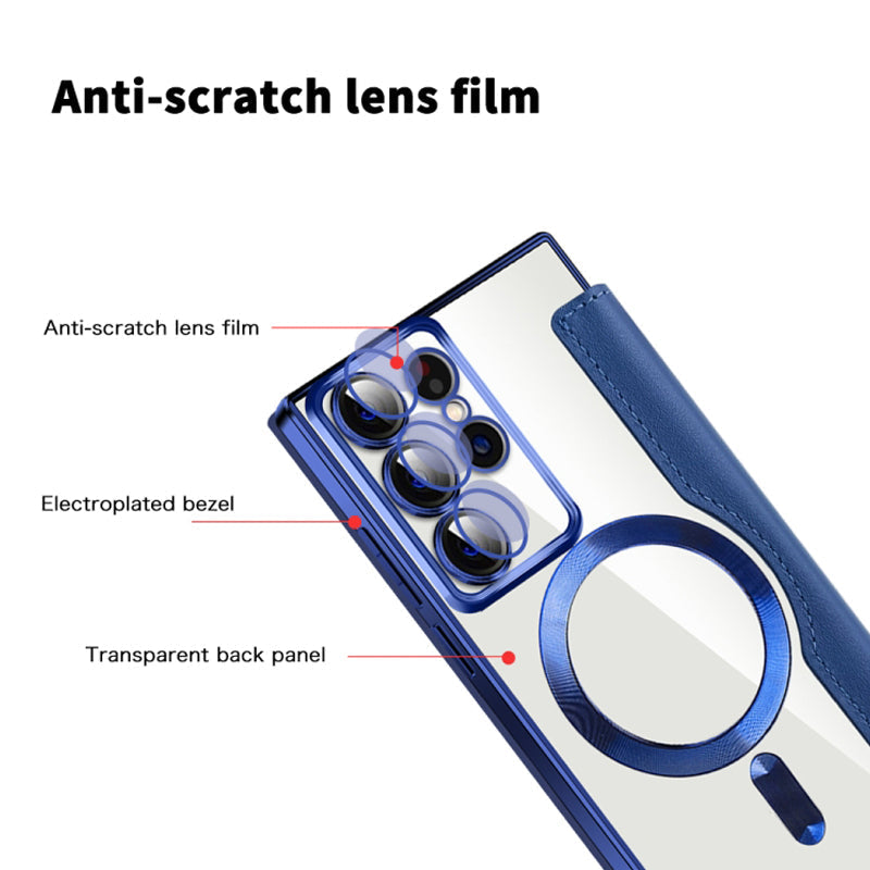 Sandsberg | Magnetic Samsung Flip Case | Leather Texture with Ring Holder