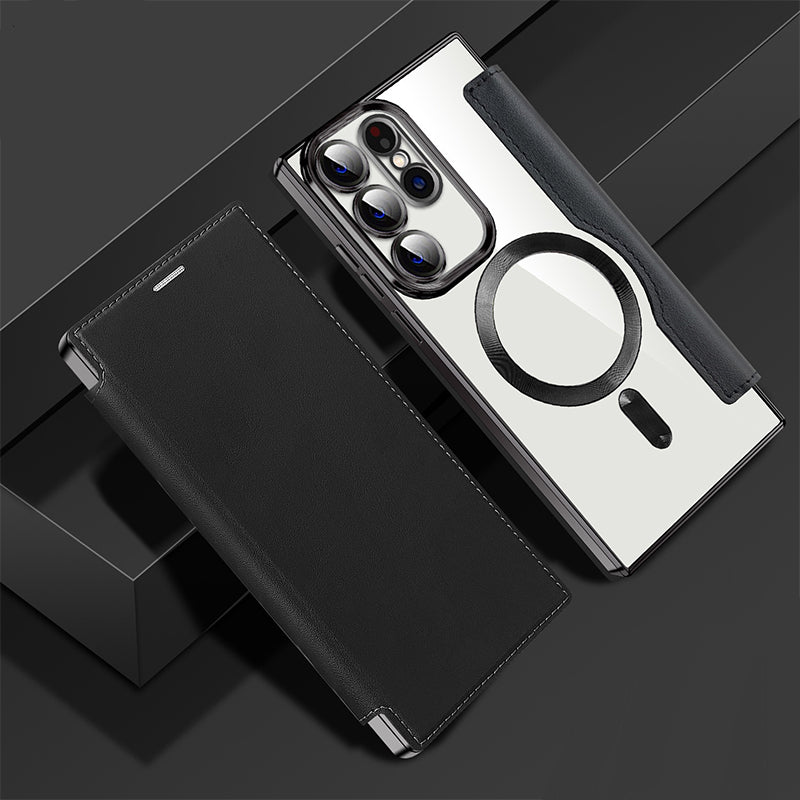 New Leather-Textured Flip Phone Case for Samsung