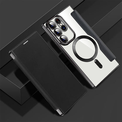 New Leather-Textured Flip Phone Case for Samsung