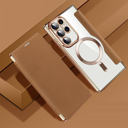 New Leather-Textured Flip Phone Case for Samsung
