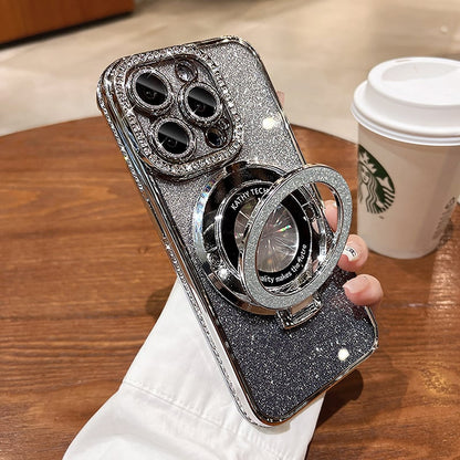 ✨GLITTERING DIAMOND MAGNETIC RING CASE FOR IPHONE