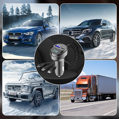 BowLift | Fast charging car adapter with 3-in-1 charging cable