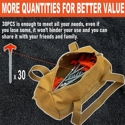 Sandsbergs cm-sized screw-in tent pegs – screw-in ground anchors