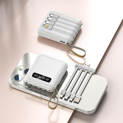 Skanto | Fast Charging 20000mAh Mini Power Bank with Built-in Cables