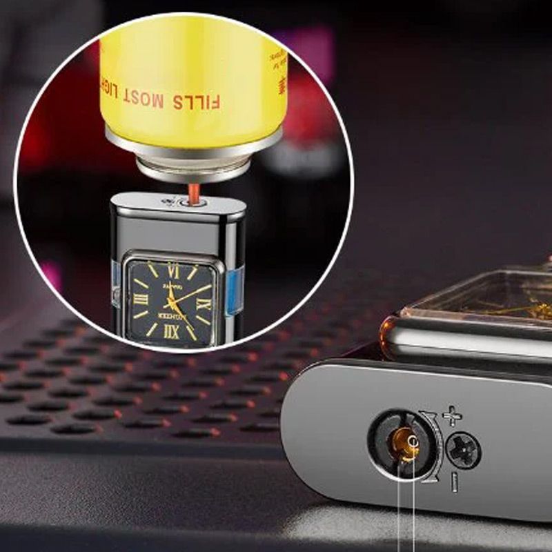 Brehn Vintage Watch Bezel Jet Flame Pocket Lighter