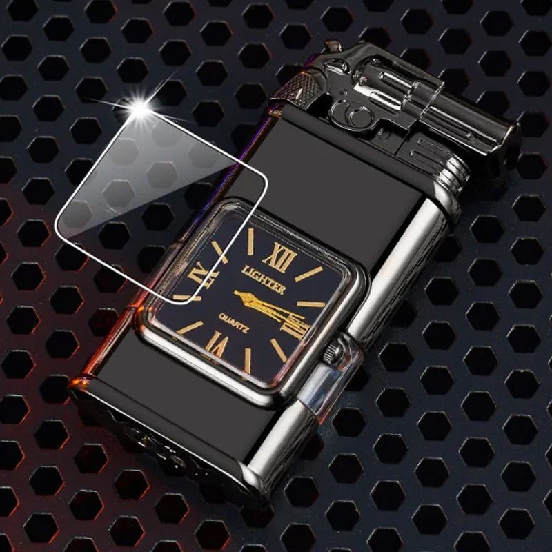 Brehn Vintage Watch Bezel Jet Flame Pocket Lighter