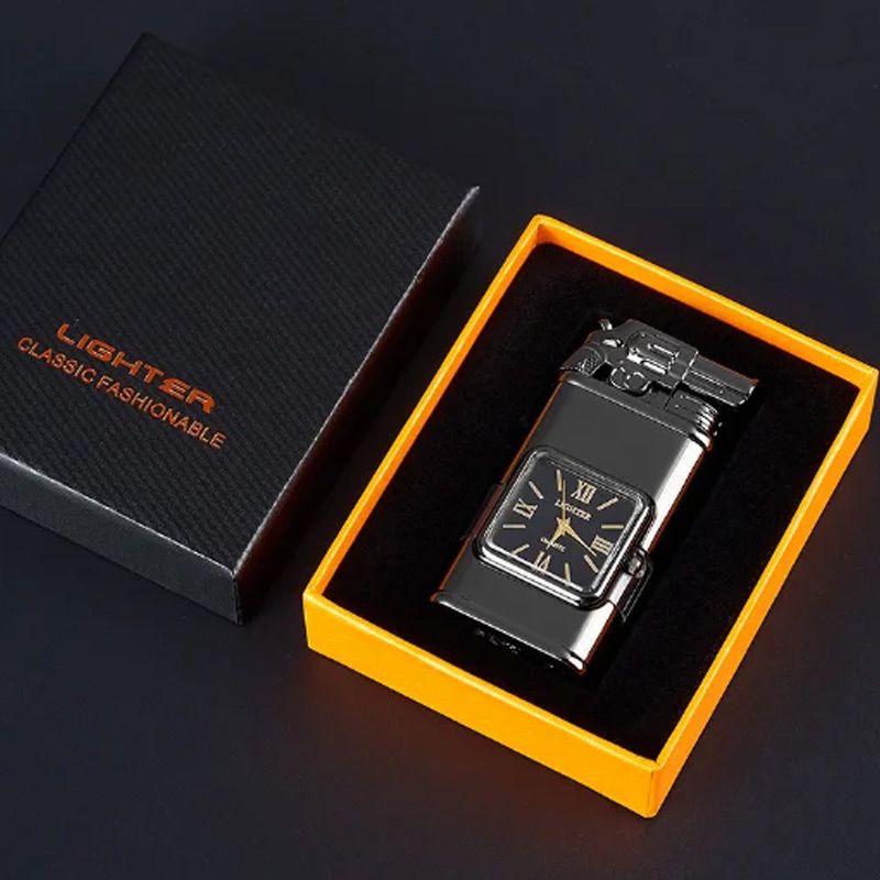 Brehn Vintage Watch Bezel Jet Flame Pocket Lighter