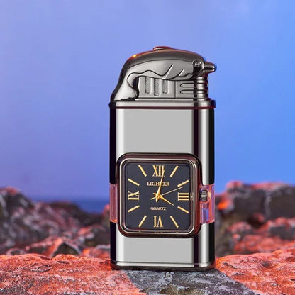Brehn Vintage Watch Bezel Jet Flame Pocket Lighter