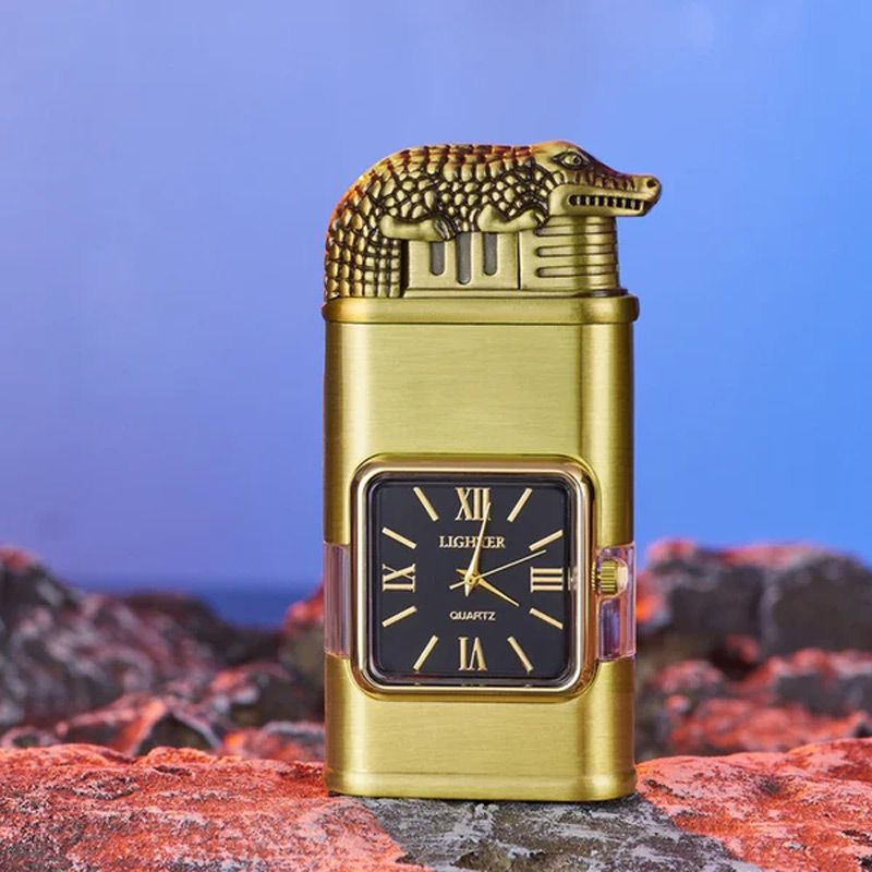 Brehn Vintage Watch Bezel Jet Flame Pocket Lighter