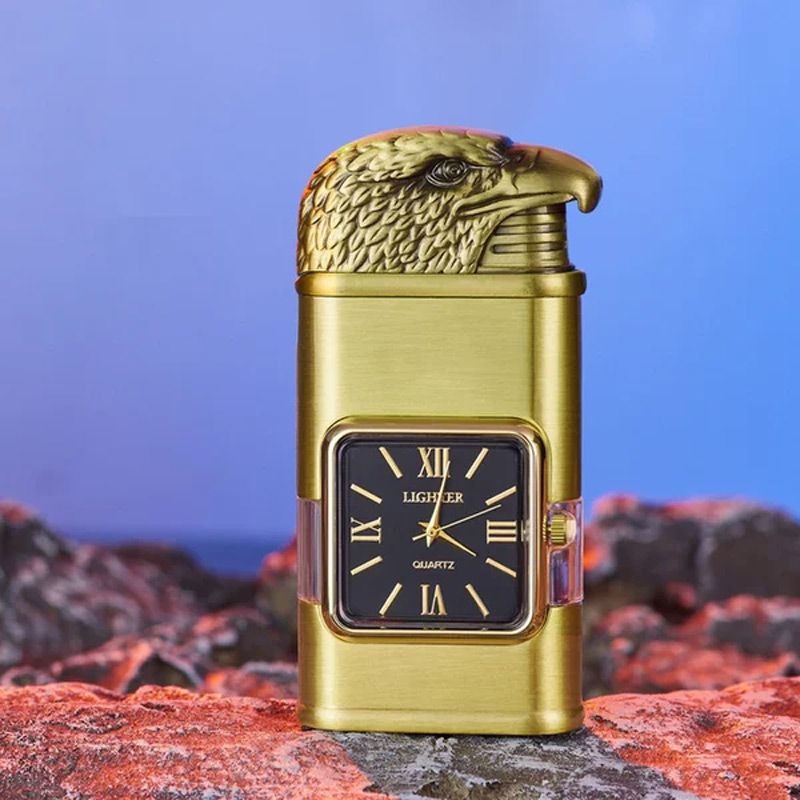 Brehn Vintage Watch Bezel Jet Flame Pocket Lighter