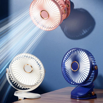 Rechargeable Clip-On Hanging Desk Air Conditioning Fan | Bowlift