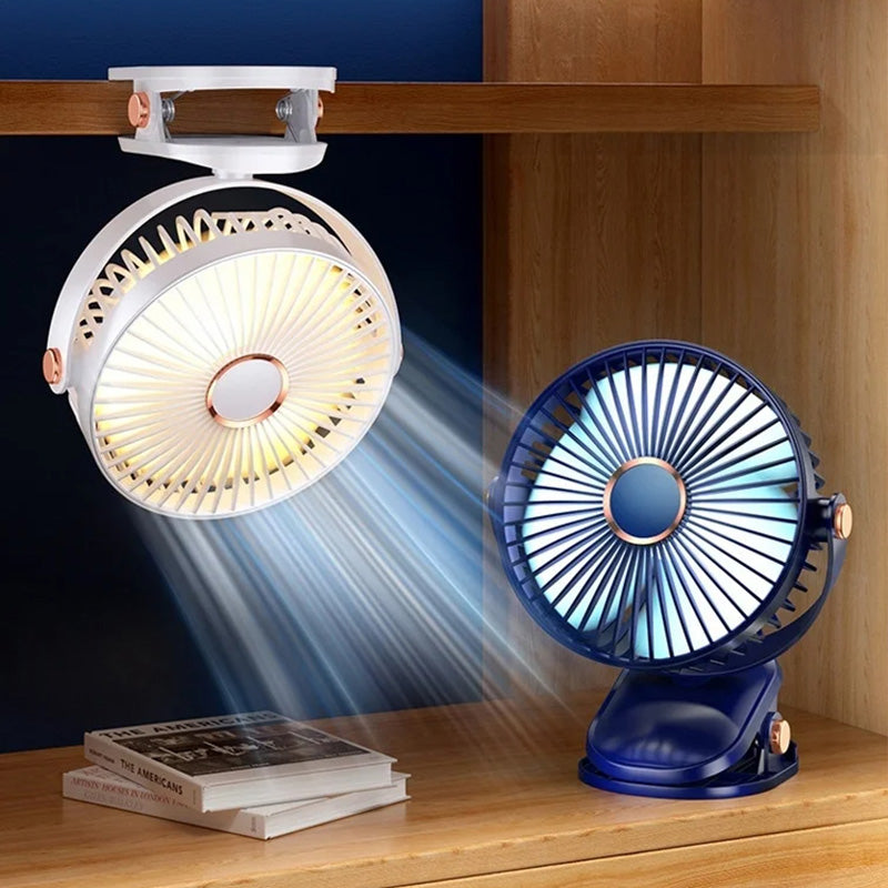 Rechargeable Clip-On Hanging Desk Air Conditioning Fan | Bowlift