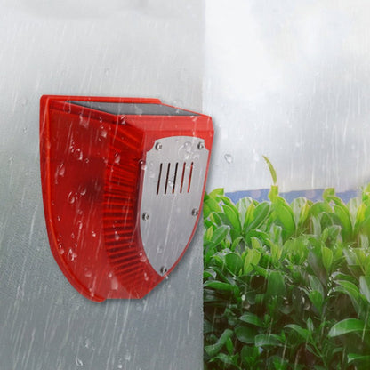 Solar-powered 129 dB security alarm light with motion sensor