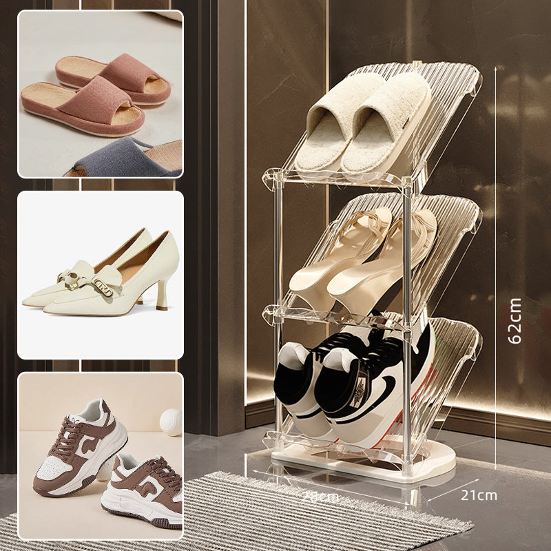 Luxury Transparent Sturdy Multi-layer Shoe Rack for Home Use