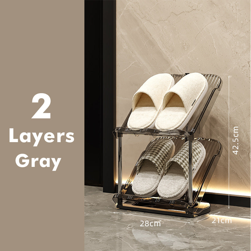 Luxury Transparent Sturdy Multi-layer Shoe Rack for Home Use