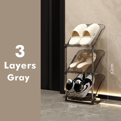Luxury Transparent Sturdy Multi-layer Shoe Rack for Home Use