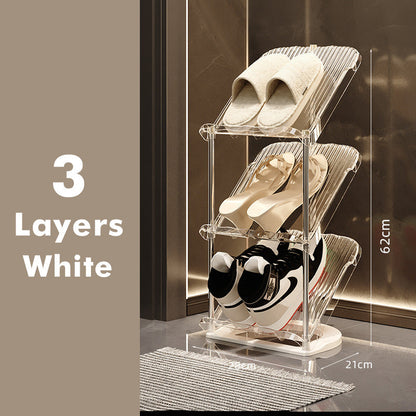 Luxury Transparent Sturdy Multi-layer Shoe Rack for Home Use