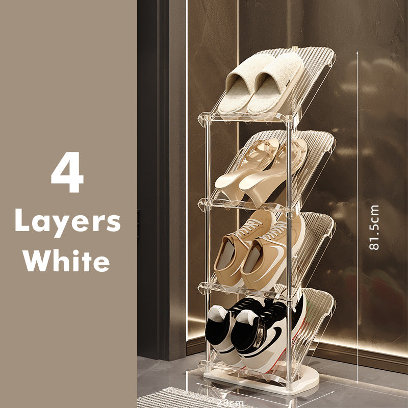 Luxury Transparent Sturdy Multi-layer Shoe Rack for Home Use