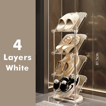 Luxury Transparent Sturdy Multi-layer Shoe Rack for Home Use
