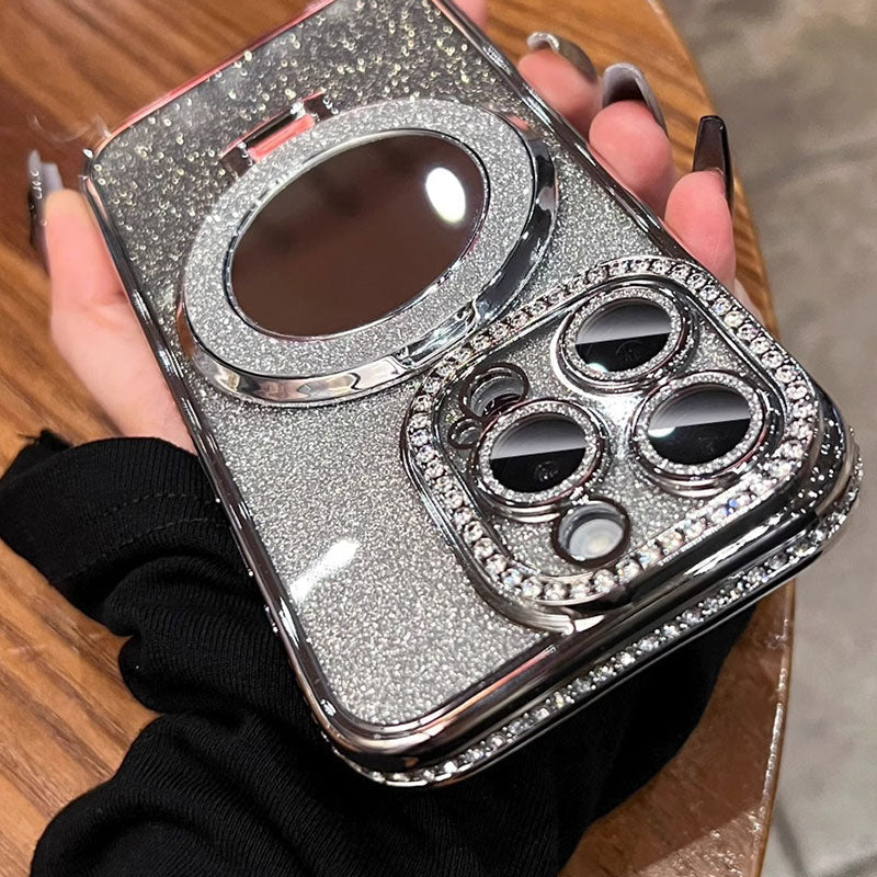 Skanto | Mirror Phone Case with Magnetic Stand Glitter