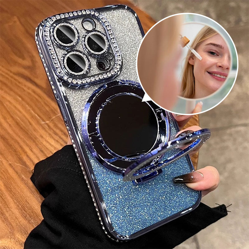 Skanto | Mirror Phone Case with Magnetic Stand Glitter