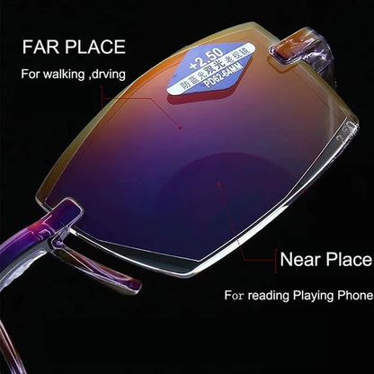 Karnz | High Hardness Anti-Blue Progressive Far and Near Range Dual-Use Reading Glasses