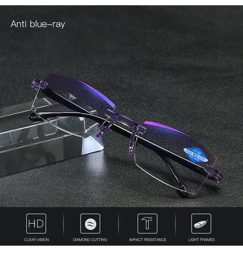 Karnz | High Hardness Anti-Blue Progressive Far and Near Range Dual-Use Reading Glasses