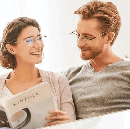 BowLift | Viselio Intelligent Reading Glasses with Progressive Lenses | Ultralight & Blue Light Filter | For Near & Distant Vision | Titanium Frame TR90