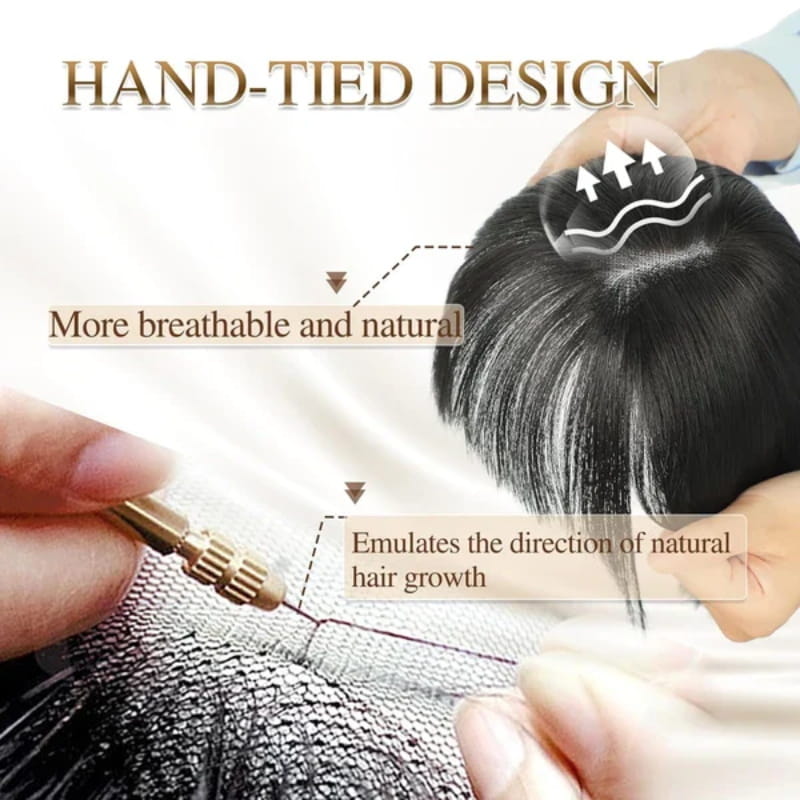 Skanto | Natural Hair Piece with Bangs for Women
