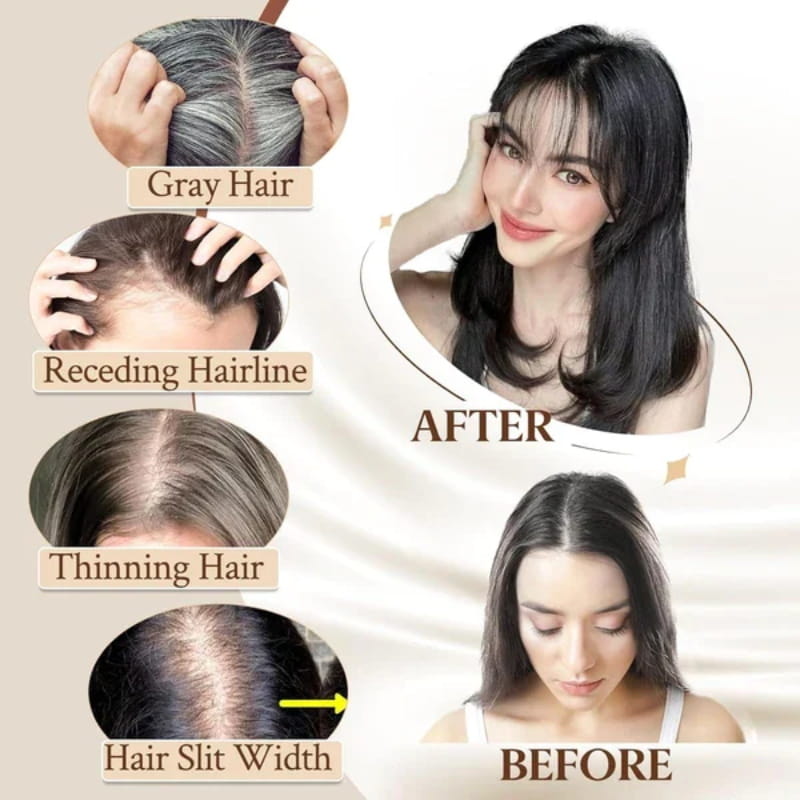 Skanto | Natural Hair Piece with Bangs for Women
